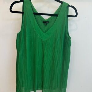 Massimo Dutti Kelly green tank blouse size Medium